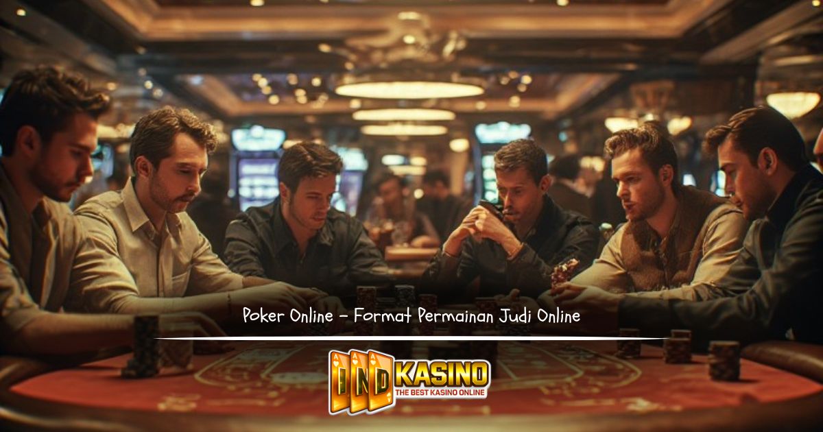 Ilustrasi poker online berbasis meja digital